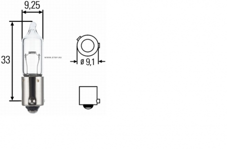 Лампа  галогеновая H21W 24V/21W в указ поворот VOLVO FH/FM &#40;со смещён цоколем&#41;